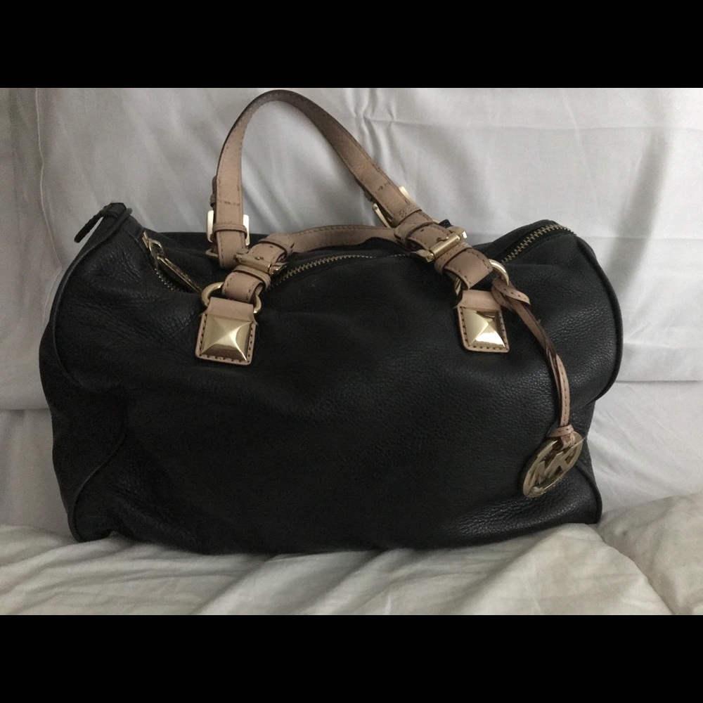 MK leather satchel handbag